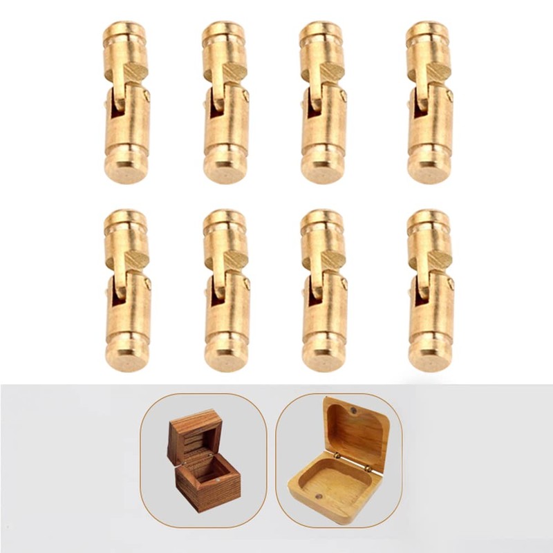 30 PCS Hidden Cylindrical Barrel Hinge Invisible Hinges Brass Tone