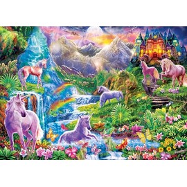Masterpieces 1000 Piece Jigsaw Puzzle for Adults and Families - Unicorns Retreat - 19.25"x26.63"
