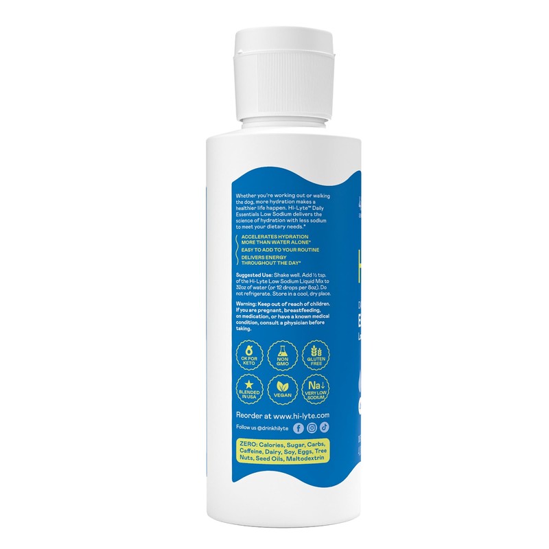 Hi-Lyte Low Sodium Electrolyte Supplement for Immune Support, Fasting and