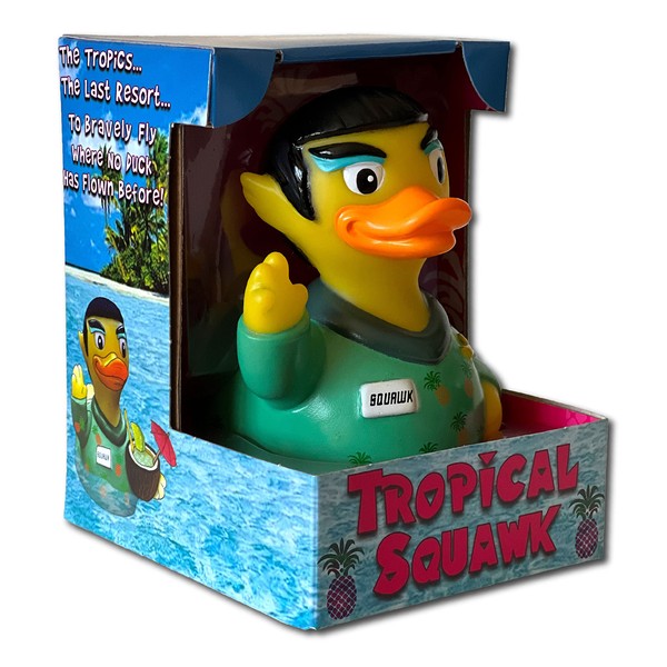 CelebriDucks - Tropical Squawk Edición Limitada - Patos de goma flotantes - Juguete de baño coleccionable para niños y adultos de todas las edades