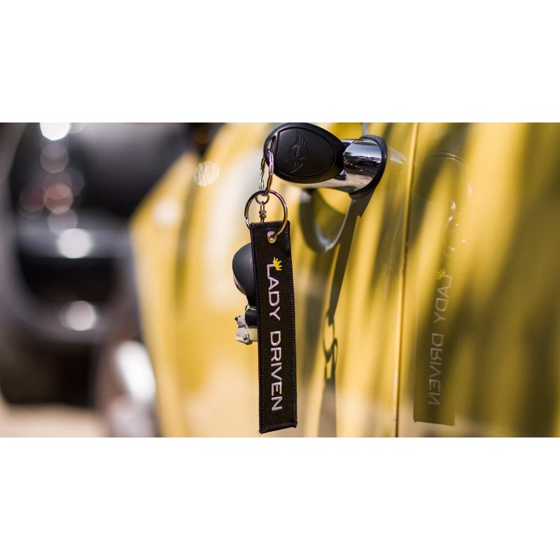 JET Lady Driven jet tag keychain