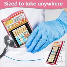 Nursing Clipboard Foldable Nurse Clipboard: Medical Folding Clipboard with Nursing Edition Cheat Sheets Pocket Size Foldable Clipboards for Nurses Trifold Clinical Clipboard for Students Doctors Pink