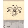 Firefly Rubber Stamp, Lightning Bug, Glowing in Flight