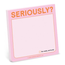 1-Count Knock Knock Seriously?! Sticky Note (Pastel Version, 3 x 3-inches)