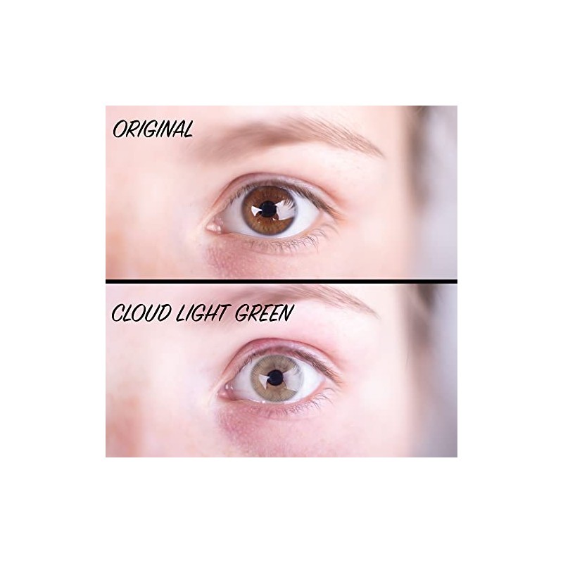 Lucifer® natürliche Farbige Kontaktlinsen Cloud Light Green - 2 Stück