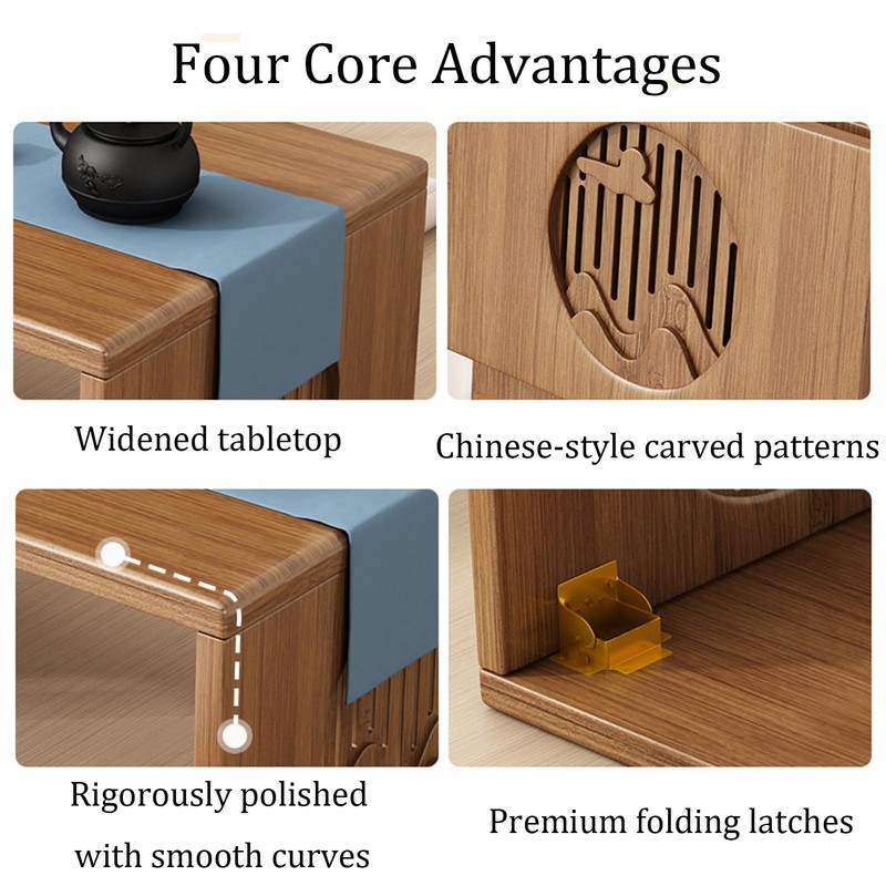 Folding Coffee Table, Low Coffee Table for Sitting on The