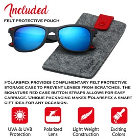 PolarSpex Mens Sunglasses - Retro Sunglasses for Men, Polarized Sunglasses for Womens - Cool Shades for Driving, Fishing