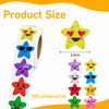 500 Pcs Glitter Star Stickers Roll, Smiley Reward Stickers for