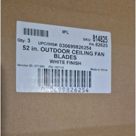 Commercial Elect. 814 825. 52" 5-pk. Indoor/Outdoor Fan Blades (Box Of 3 Sets)