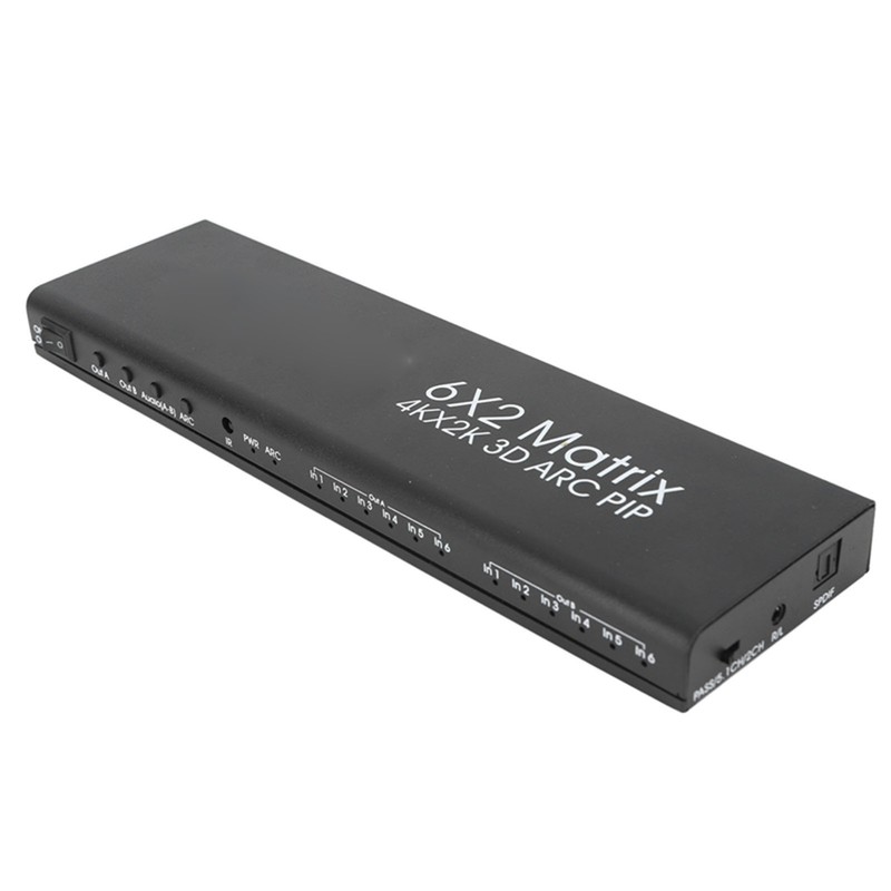 6x2 HD Multimedia Interface Switch Splitter 6 in 2 Out