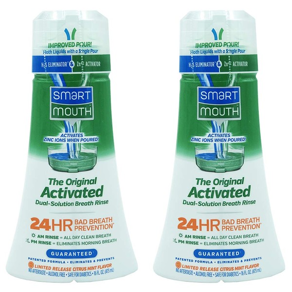 SmartMouth Original Activated Mouthwash, 16oz - Limited Release Flavor - 2 Pack