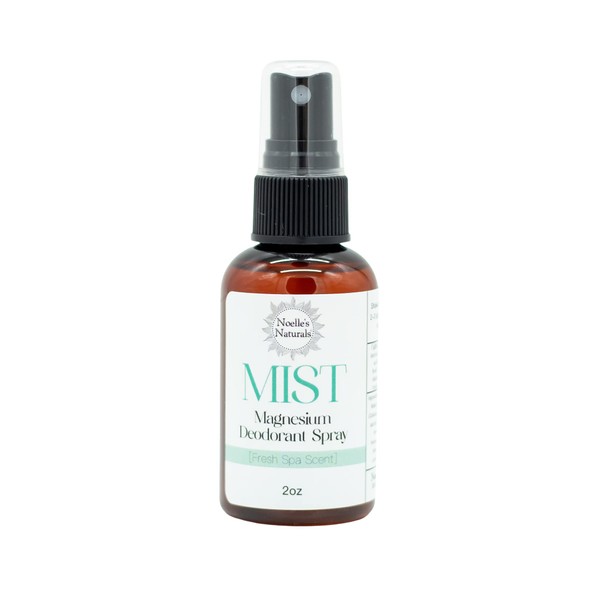 Mist - Magnesium Deodorant Spray - All Natural - Fresh Spa Scent - 2oz