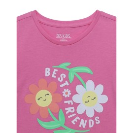 Garanimals 365 Kids Sz 6 from Garanimals Girls Best Friends Tee with Short Puff Sleeves