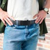 Amexo Men's Automatic Leather Belt without Holes Adjustable Work Belt