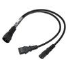 Single C14 to Dual 5 15R C13 Cord Short Power