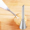 Kingsie 3 Piece Shoe Cream Puffs Tips Stainless Steel Piping