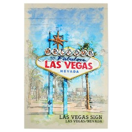 artboxONE Poster 30 x 20 cm Cities Las Vegas Sign Sketch - Picture Holiday Architecture Construction