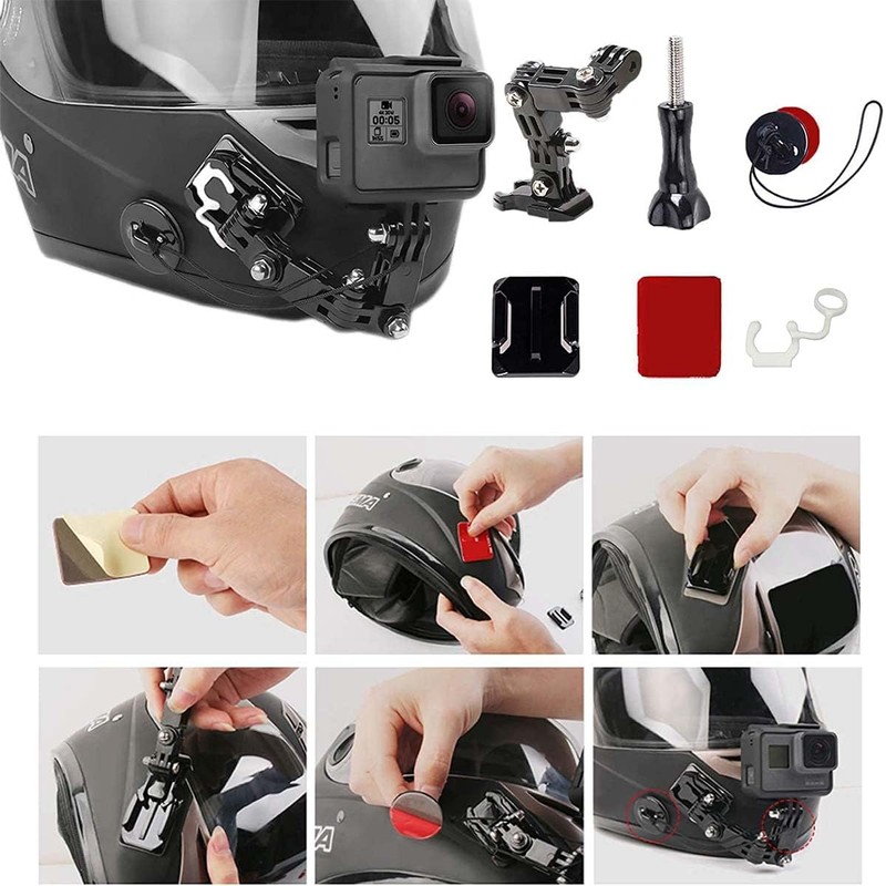 Soportes y Abrazaderas para Cámara para Casco de Motocicleta, Girar