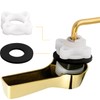 Hibbent Universal Metal Front Mount Toilet Handle Replacement Kit, Brass