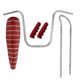 OG Lowrider 20" LOWIRDER SPARKLE RED STRIPE BANANA SEAT W/ RED GRIPS,SISSYBAR & HANDLEBAR