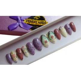 Perfect Nails Press On Hermosas Uñas Postizas Press On   Medianas