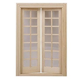 iplusmile Accessories Mini Craft Doors Doll House Door Miniature House Doors 1/12 Mini Miniature Exterior Door 28 Panels Miniature Door for Mini House e Wooden Bamboo Doors and Windows Micro Scene