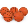 Aoneky Indoor/Outdoor Mini Rubber Basketball with Pump - Pack of