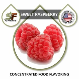 SageFox Sweet Raspberry Food Flavor, Flavoring Concentrate 1oz/30ml - 4oz/120ml - 4 Ounce - Sweet Raspberry 04-015