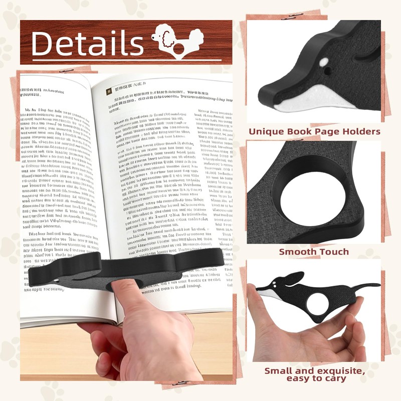 Dog Book Page Holder for Reading, 3D Printed One-Handed Reading