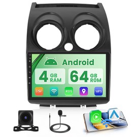 4+64G Android 15 Car Radio Stereo for Nissan Rogue Sport Qashqai 2006-2016 with Wireless Carplay Android Auto, 9’’ IPS 1280 * 720 Touch Screen for Car Play Radio with Bluetooth 5.0 DSP GPS WiFi