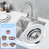 3-in-1 Kitchen Sink Drain Strainer Stopper, Upgraded Stainless Steel Sink