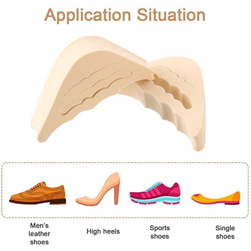 6 Pairs Toe Filler Inserts, Adjustable Shoe Filler, Adjustable Toe