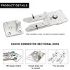 DEEPDREAM 4 Pack Sectional Couch Connectors Metal Couch Clips Sofa