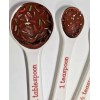 GANZ Ceramic Hot Cocoa Measuring Spoon Set 4pc Dessert Sprinkles
