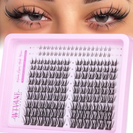 Manga Lash Clusters Wispy Cluster Eyelash Extensions 10-16mm Thin Band Individual Lashes and 6-7mm Bottom Lashes Cluster DIY Lash Extension with Fairy False Eyelashes Waterproof Lashes Clusters