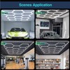 cezelux Hexagon LED Lights Hexagon Garage Lights,13 Honeycomb 54packs 6500K