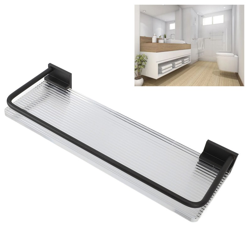 Floating Shelf Space Aluminum Acrylic Wall Mounted Decorative Storage Shelf