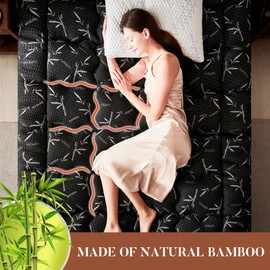 PRIMESOFT 100% Waterproof Full Size Mattress Topper, Thick Pillow Top Mattress Pad，Up to 23 Inch Deep Pocket,Soft Breathable Mattress Pad for Back Pain, Protector Cover(Black)