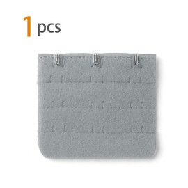 Allegra K Lady Spandex Stretch 3 Row 3 Hooks Bra Strap Extension Extender Gray