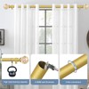 TVWOO Gold Decorative Crystal Curtain Rods 2 Pack:18-45" Heavy Duty