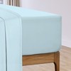 Pizuna Cotton Percale Single Fitted Sheet Baby Blue,100% Long Staple