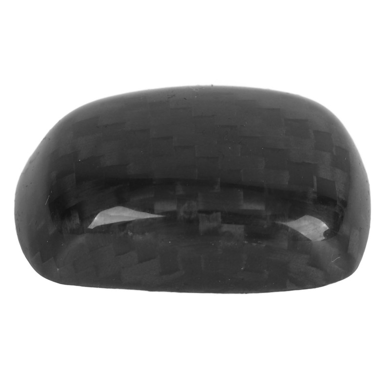 Gear Shift Knob Unlock Button Cover Carbon Fiber Shifter Lever
