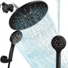 Luxsego Dual Rain Shower Head with Handheld Spray Combo, 8.8