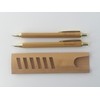 CHLOENCE Environmentally friendly bamboo pen + mechanical pencil in case