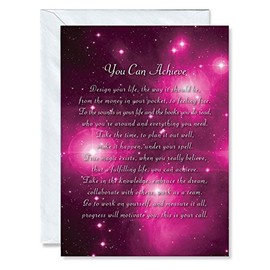 Clarabelle Cards - You Can Achieve - Encouragement | Thinking of You | Motivational | Inspirational Poem Verse Greetings Card sold by Card Candy