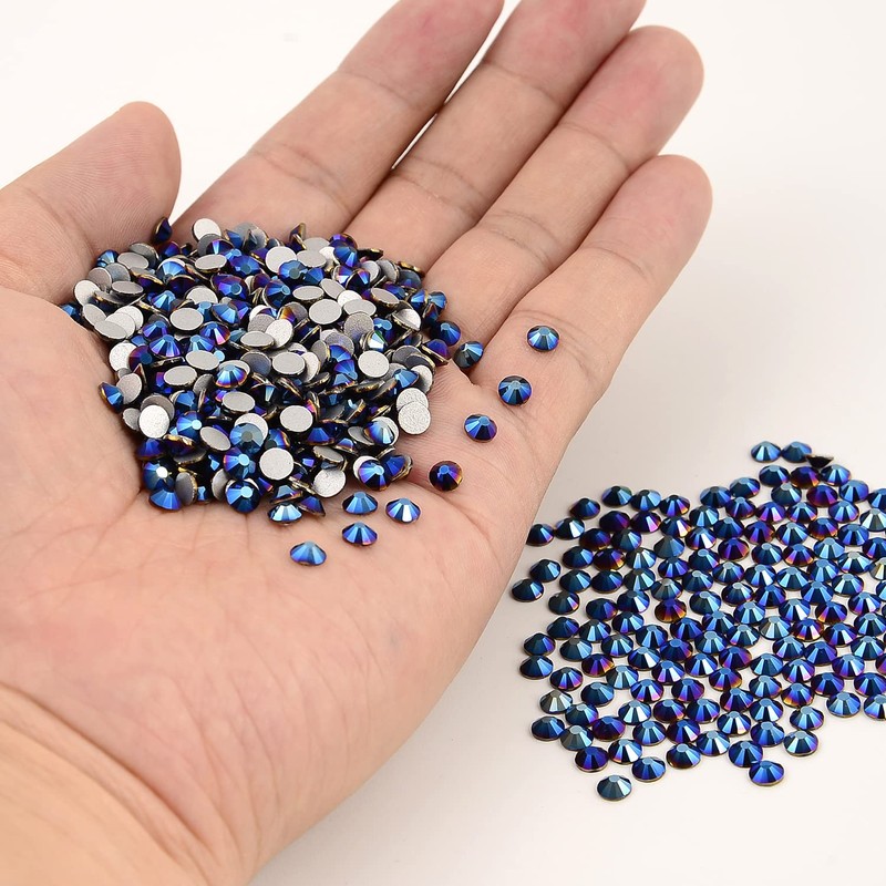 NCB Nancybeads 3000pcs Flatback Round Glass Nail Art Rhinestones Crystal