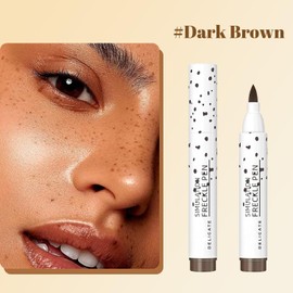 Speckle Freckle Pen, Waterproof Tint, Long-Lasting, Easy Application for Natural, Sun-Kissed Freckles(Dark Brown)