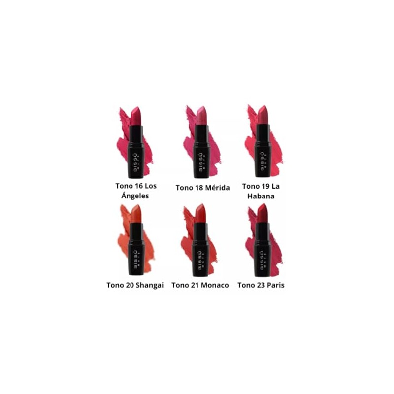 Kit Labial Mate Bissú Tonos Rojos 6 Pzas