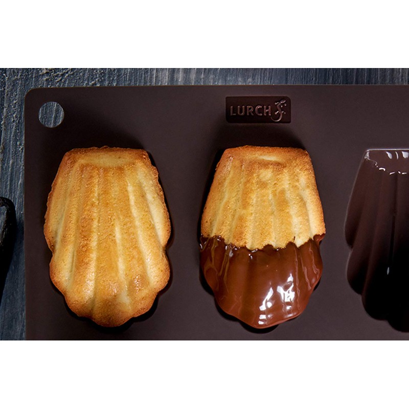 Lurch FlexiForm 85025 Madeleine Baking Tray with 9 Moulds Brown