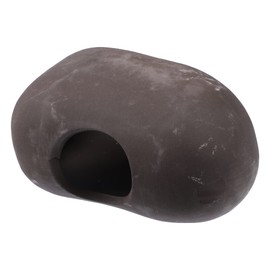 VOCOSTE Aquarium Decorations Hideaway Rock Cave, Ceramic Fish Tank Decoration Stone for Aquatic Pets to Breed Play Rest, Brown, 3.72x2.58x2.00 Inches